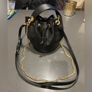 Anna Paola - black bucket purse - Italian leather